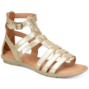 Born Shoes Tripoli Metallic Leather Gladiator Sandals